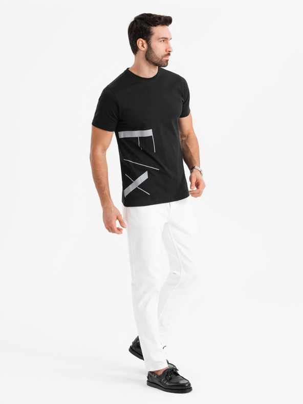 Ombre Clothing Muška majica od pamučnog džersija s velikim bočnim natpisom Ombre Clothing