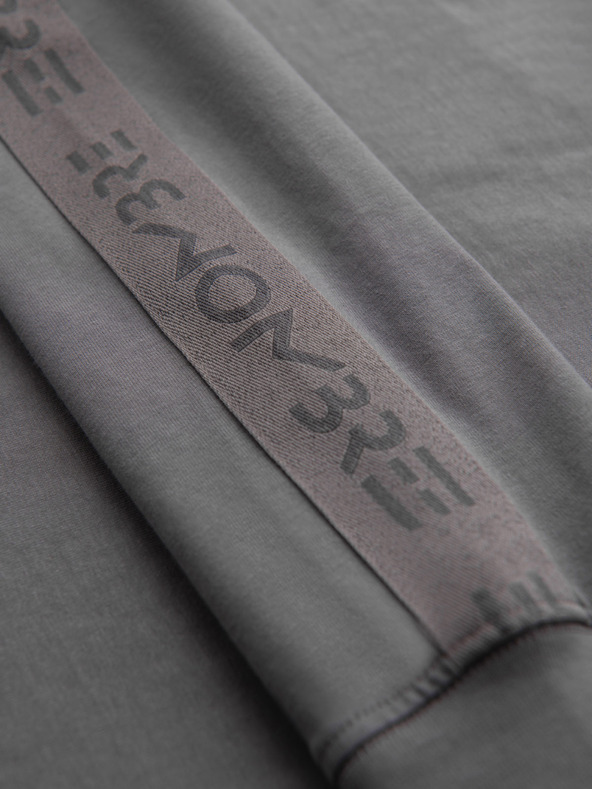 Ombre Clothing Muška pamučna majica s dugim rukavima, rubovima i printom na prsima Ombre Clothing