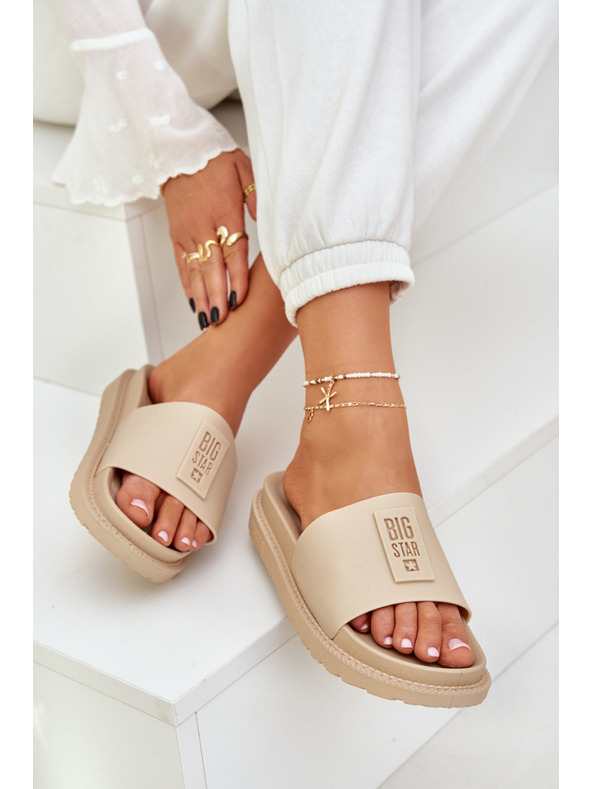 BIG STAR SHOES Ženske papuče Big Star – bež Veličina: