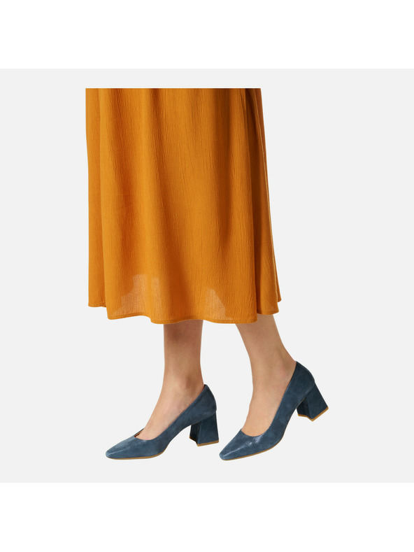 Geox Tamno plave ženske cipele s potpeticom Geox Giselda