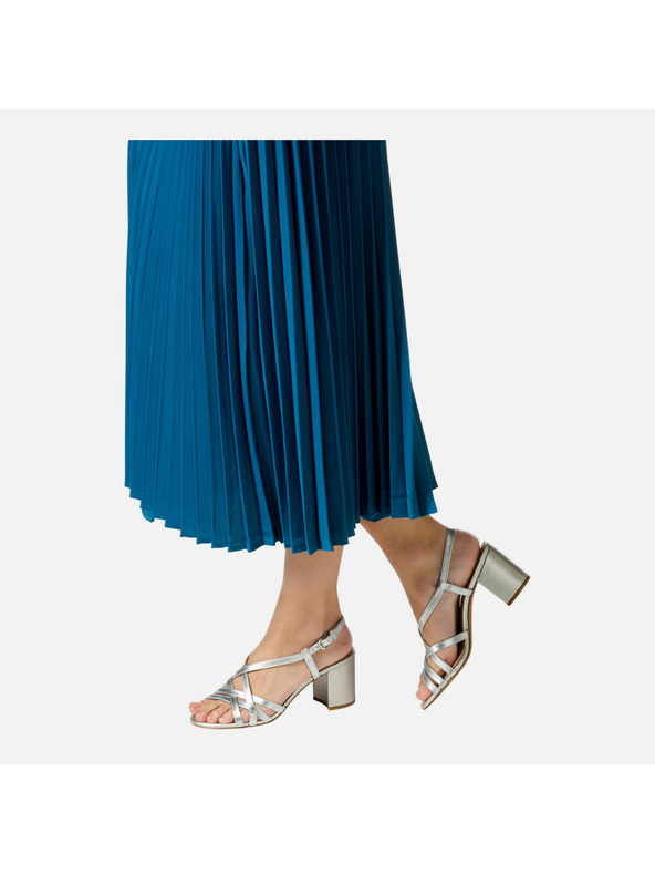 Geox Srebrne ženske sandale Geox Virnilisa 65 S