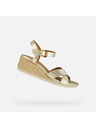 Geox Zlatne ženske sandale Geox Ischia Corda