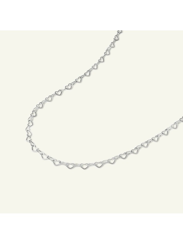 Rosefield Rosefield ogrlica srebrne boje Heart Chain JNHCS-J685