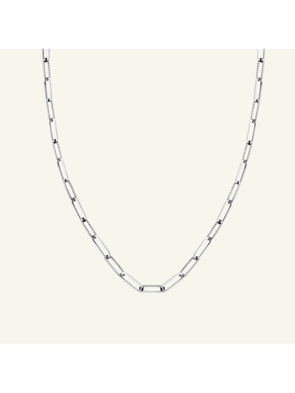 Rosefield Rosefield ogrlica srebrne boje Hammered Chain JNHCS-J629