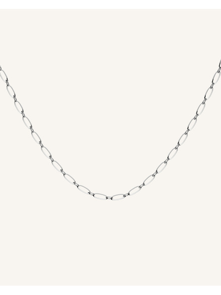 Rosefield Rosefield ogrlica srebrne boje Oval JNOLS-J544