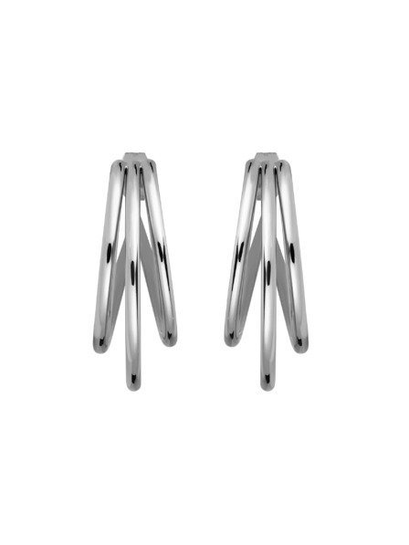 Rosefield Rosefield naušnice srebrne boje Triple Hoops JETHS-J574