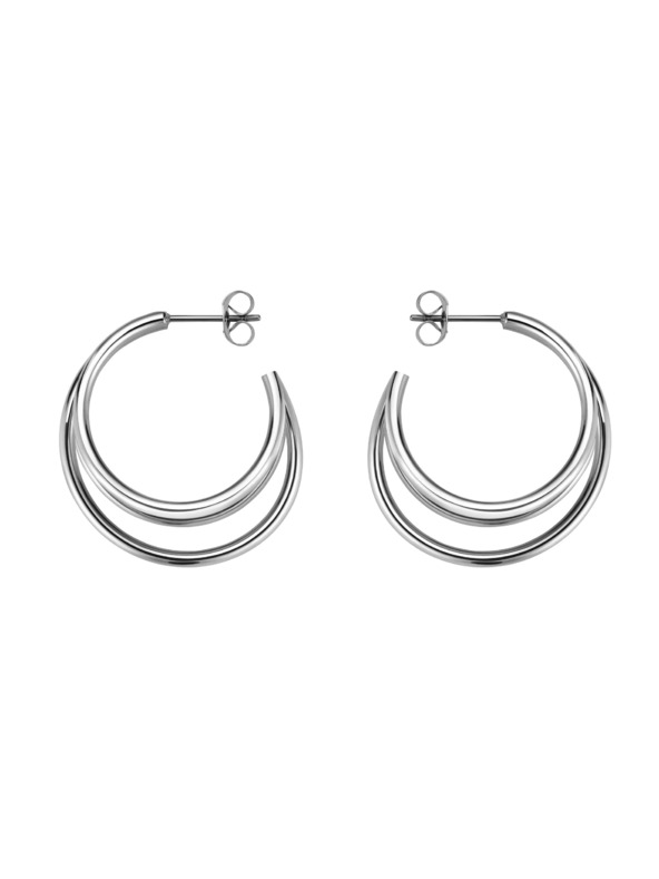 Rosefield Rosefield naušnice srebrne boje Triple Hoops JETHS-J574