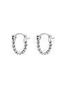 Rosefield Rosefield naušnice srebrne boje Twisted Hoops JETHS-J578