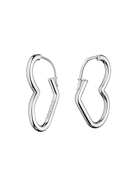 Rosefield Rosefield naušnice srebrne boje Heart Hoops JEHHS-J580
