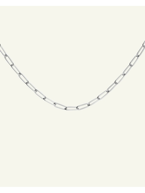 Rosefield Rosefield ogrlica srebrne boje Rectangle Chain JNRCS-J565