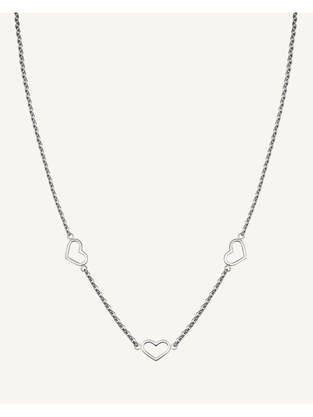 Rosefield Rosefield ogrlica srebrne boje Triple Heart JNTHS-J613