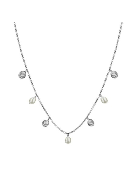 Rosefield Ženski čelični ogrlica Rosefield Multi Shell and Pearl Charms