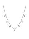 Rosefield Ženski čelični ogrlica Rosefield Multi Shell and Pearl Charms