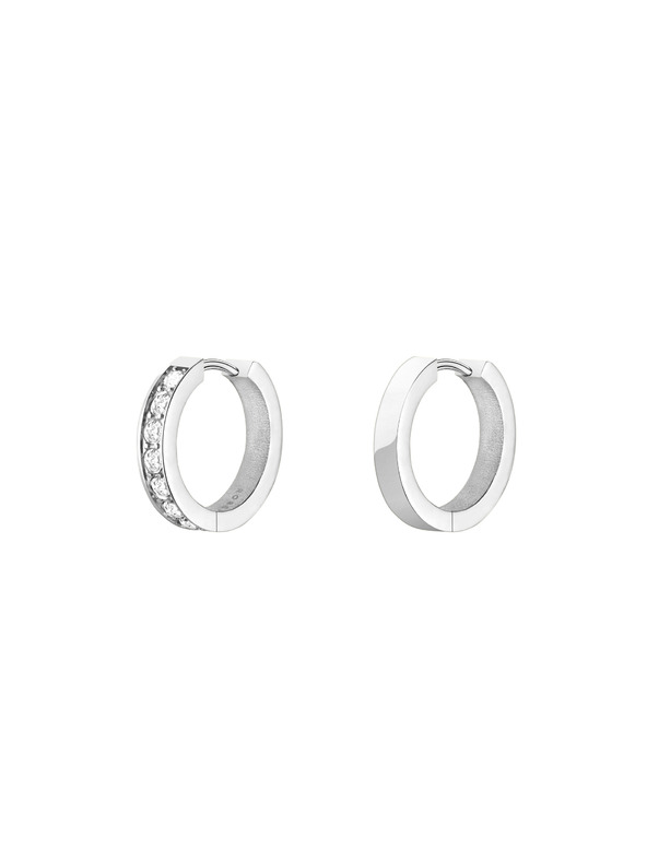 Rosefield Rosefield naušnice srebrne boje Crystal Hoops JECHS-J572