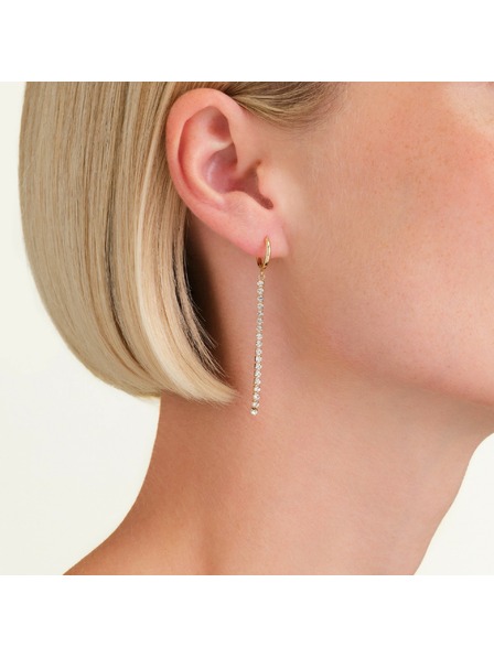 Rosefield Pozlaćene ženske naušnice Rosefield JETCG-J916