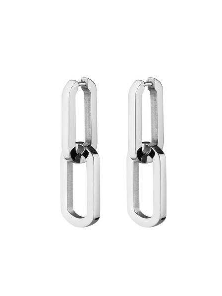 Rosefield Rosefield naušnice srebrne boje Dual Hoops JEDHS-J586