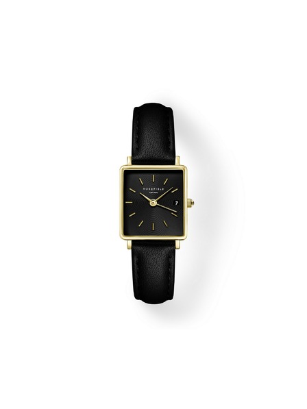 Rosefield Ženski sat Rosefield Boxy XS Black Leather QBBLG-Q53