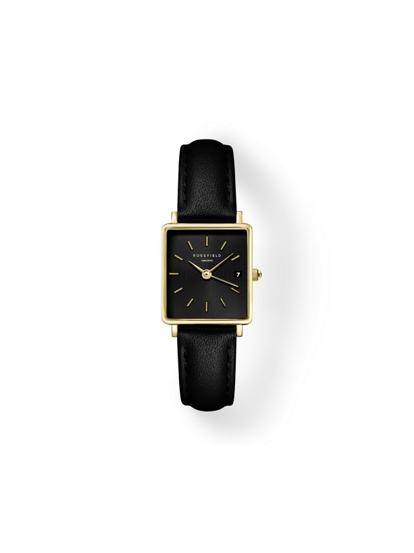 Rosefield Ženski sat Rosefield Boxy XS Black Leather QBBLG-Q53