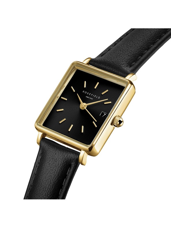 Rosefield Ženski sat Rosefield Boxy XS Black Leather QBBLG-Q53