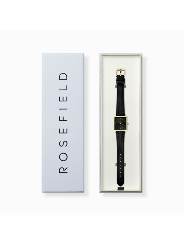 Rosefield Ženski sat Rosefield Boxy XS Black Leather QBBLG-Q53