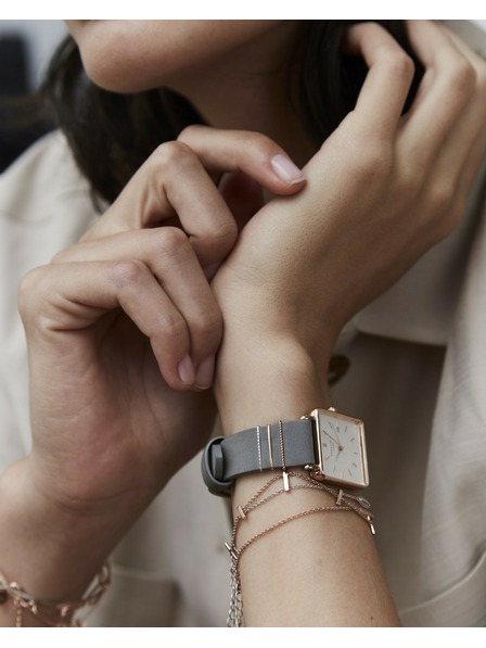 Rosefield Rosefield sat QWGR-Q12 The Boxy White Elephant Grey Rosegold