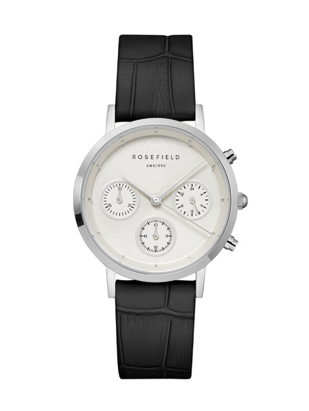 Rosefield Rosefield sat NCBS-N94 The Gabby White Sunray Croco Black Silver