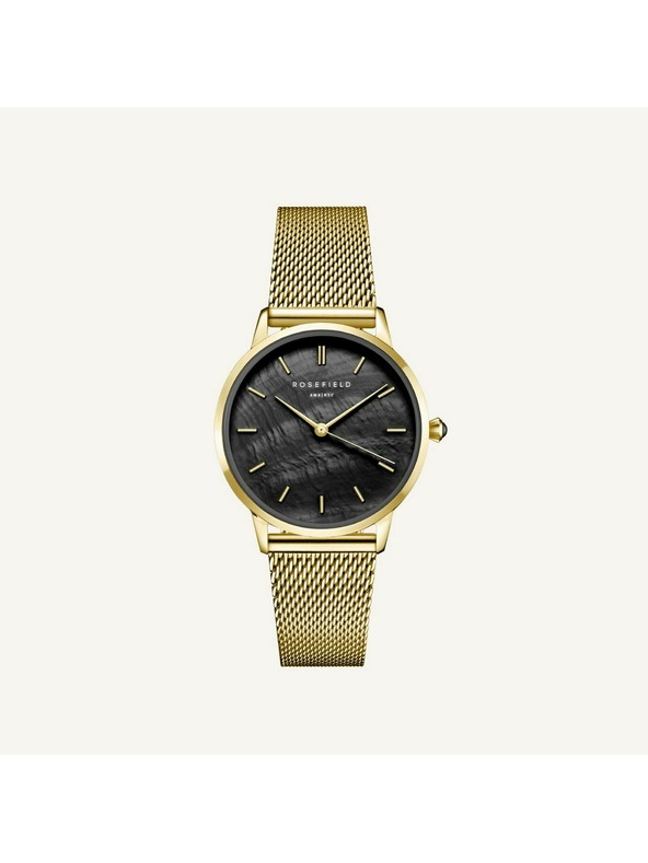 Rosefield Ženske ručne Rosefield Pearl Edit Mesh Black Gold RBGMG-R07