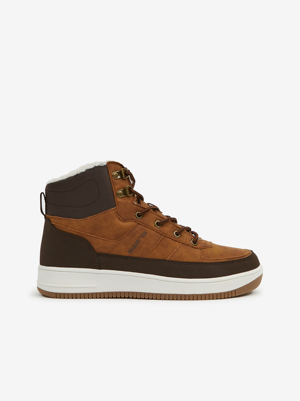 Sam 73 Smeđe izolirane tenisice za gležnjeve od brušene kože SAM 73 Fafter