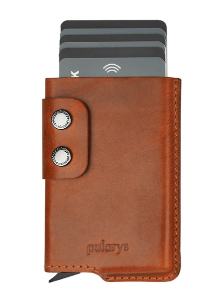 Pularys Muška kožneni novčanik Pularys Funky svijetlo smeđi