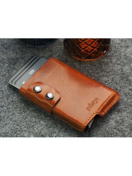 Pularys Muška kožneni novčanik Pularys Funky svijetlo smeđi