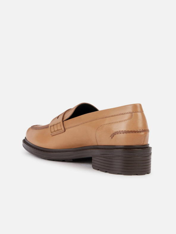 Geox Svijetlo smeđe ženske mokasine Geox Walk Pleasure