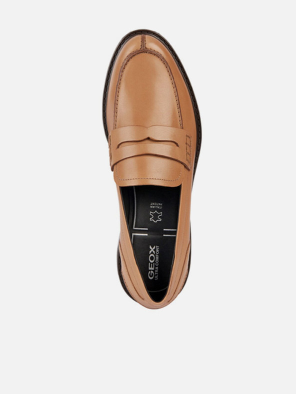 Geox Svijetlo smeđe ženske mokasine Geox Walk Pleasure