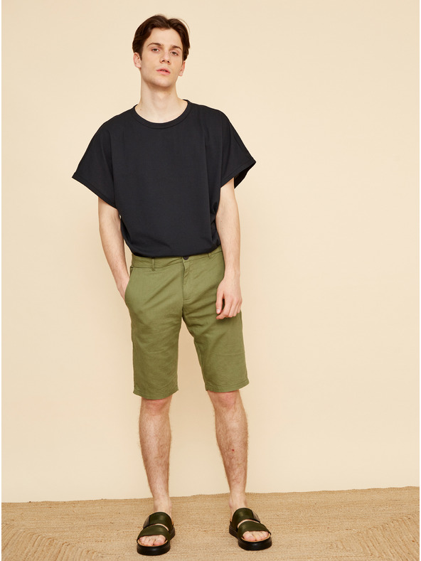 ZOOT.lab Zelene muške lanene kratke hlače ZOOT.lab Gavin