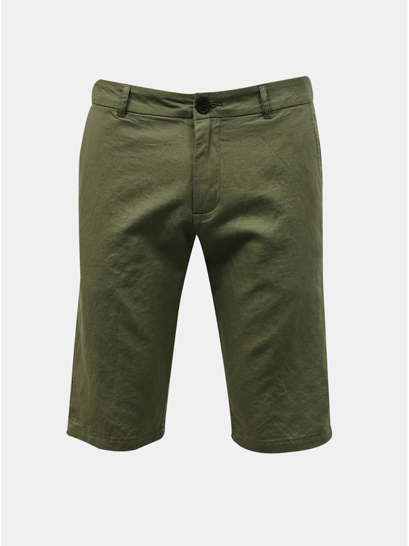ZOOT.lab Zelene muške lanene kratke hlače ZOOT.lab Gavin