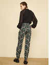 ZOOT.lab Crne ženske hlače na cvjetić ZOOT.lab Rosalyn