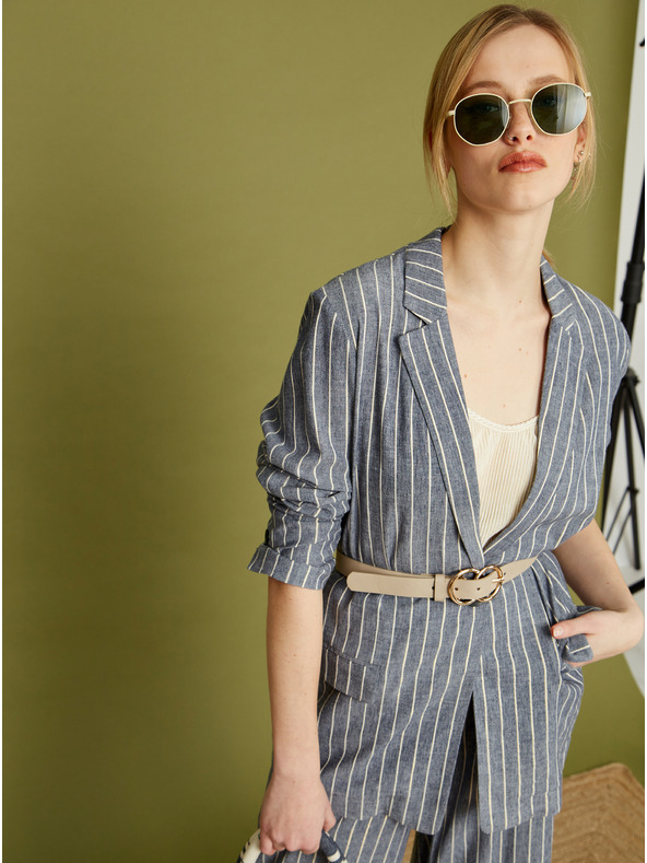 ZOOT.lab Sivo-plava ženska prugasta jakna ZOOT.lab Ursala