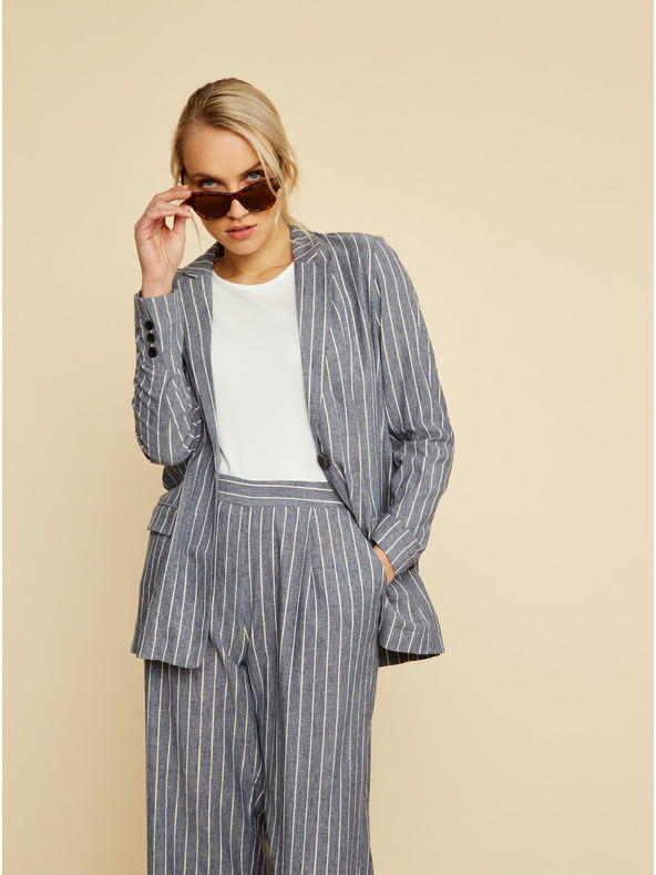 ZOOT.lab Sivo-plava ženska prugasta jakna ZOOT.lab Ursala