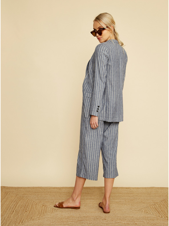 ZOOT.lab Sivo-plava ženska prugasta jakna ZOOT.lab Ursala