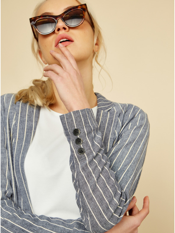 ZOOT.lab Sivo-plava ženska prugasta jakna ZOOT.lab Ursala