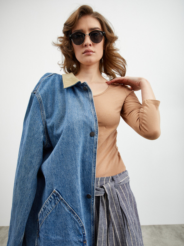 ZOOT.lab Sivo-plave ženske kratke hlače na pruge ZOOT.lab Julette