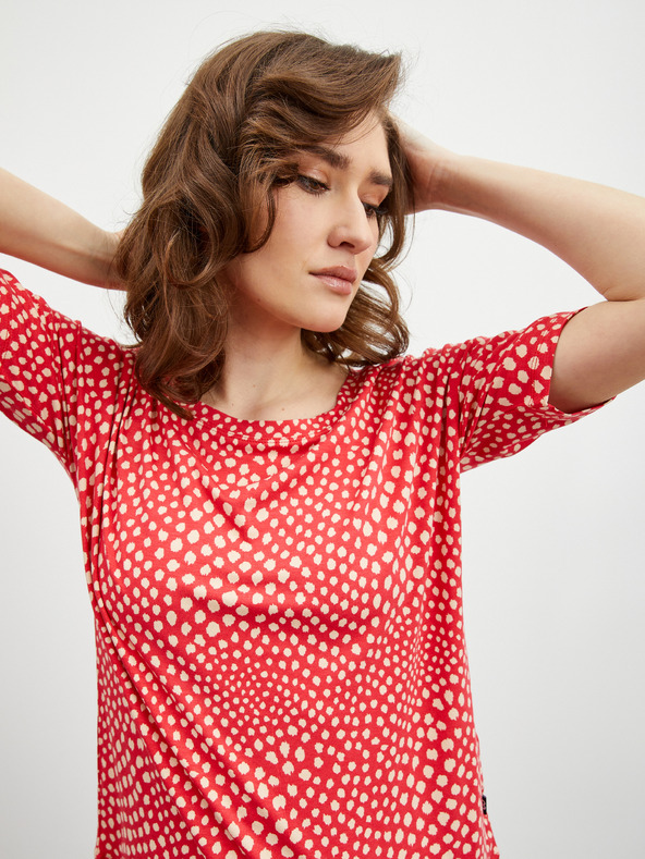 ZOOT.lab Bež-crvena ženska majica s uzorkom ZOOT.lab Normandie