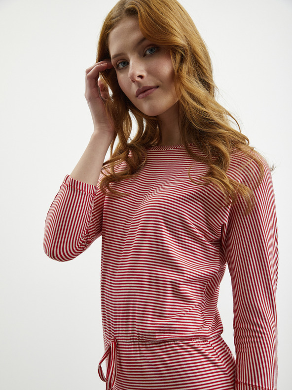 ZOOT.lab Bijelo-crvena ženska haljina na pruge s kravatom ZOOT.lab Demi
