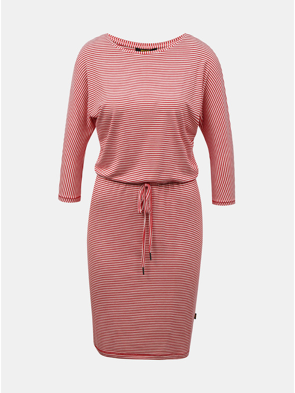 ZOOT.lab Bijelo-crvena ženska haljina na pruge s kravatom ZOOT.lab Demi