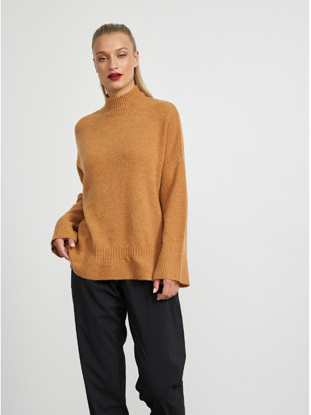 ZOOT.lab Smeđi ženski široki džemper s primjesom vune METROOPOLIS by ZOOT.lab Belen