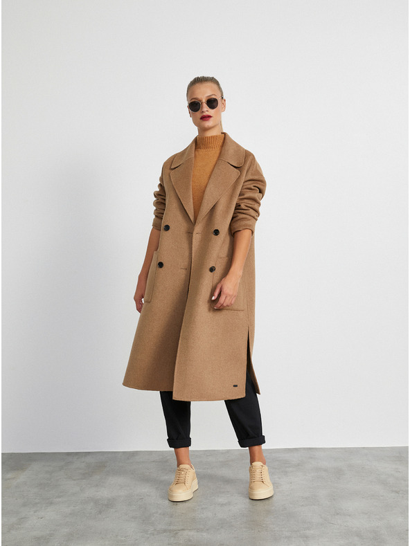 ZOOT.lab Smeđi ženski široki džemper s primjesom vune METROOPOLIS by ZOOT.lab Belen