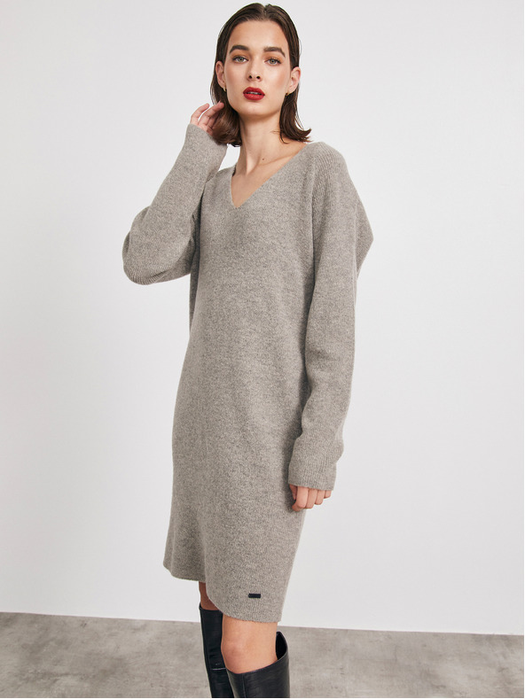 ZOOT.lab Siva džemper haljina s mješavinom vune METROOPOLIS by ZOOT.lab Ofilia
