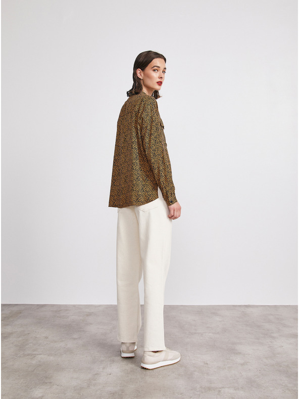 ZOOT.lab Crno-smeđa ženska široka košulja s uzorkom METROOPOLIS by ZOOT.lab Ingrid