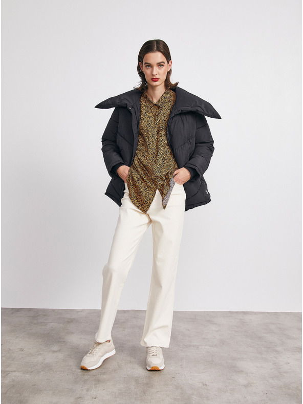 ZOOT.lab Crno-smeđa ženska široka košulja s uzorkom METROOPOLIS by ZOOT.lab Ingrid