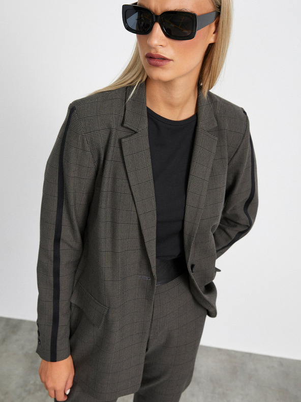 ZOOT.lab Tamno siva ženska karirana jakna METROOPOLIS by ZOOT.lab Blanche