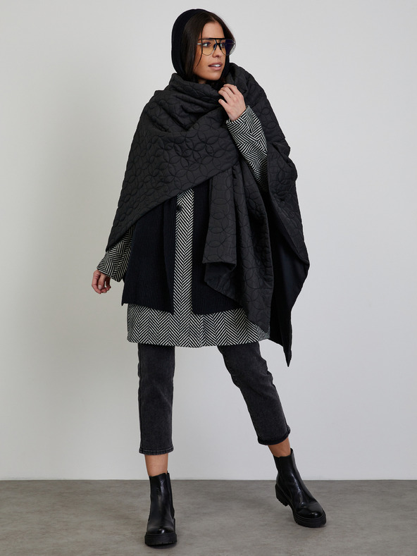 ZOOT.lab Bijelo-crni ženski zimski kaput s uzorkom ZOOT.lab Sherry